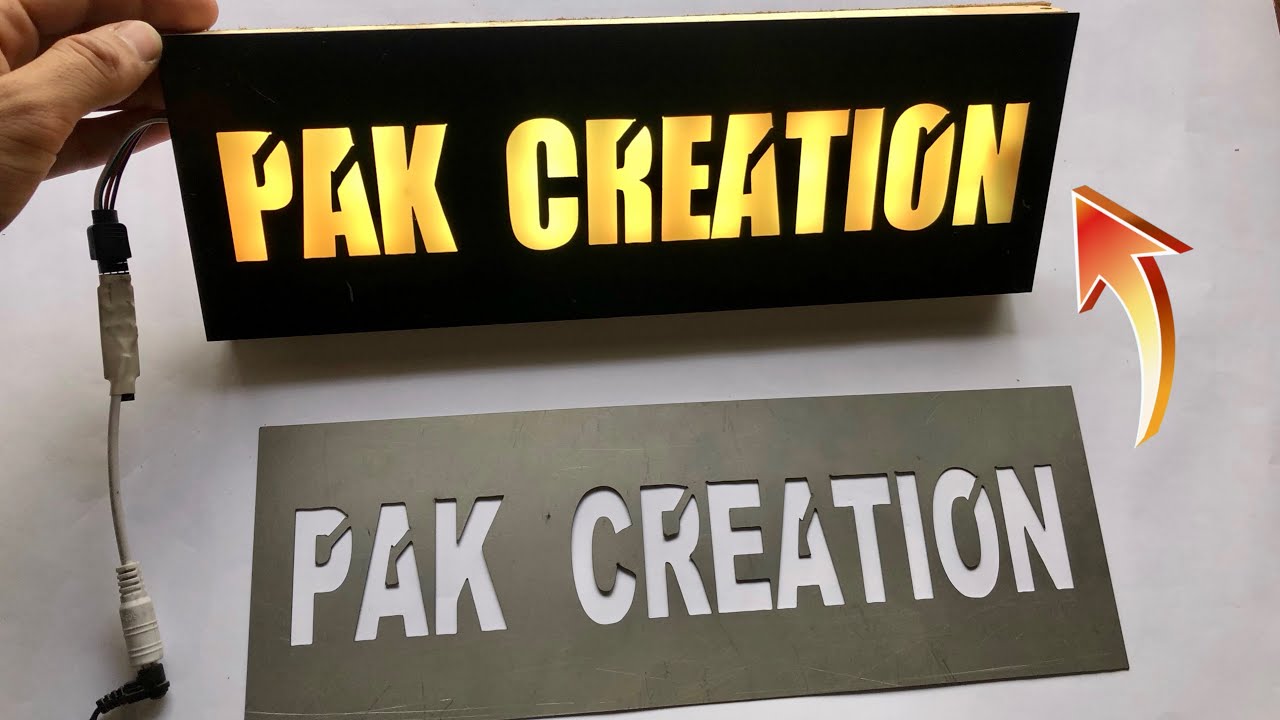How To Make a Steel Name Plate DIY | RGB led light