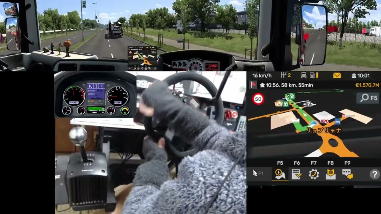 ユーロトラックシミュレーター２　ProMods　スロベニアのリュブリャナからスロベニアのノヴォ・メストまで走る　 NO188