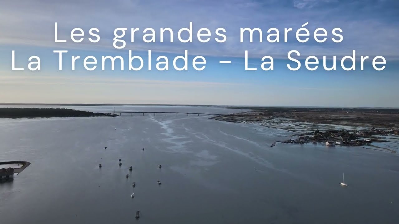 Vidéo Drone des grandes marées la tremblade. Location vacances pour 10 avec piscine  (17)
