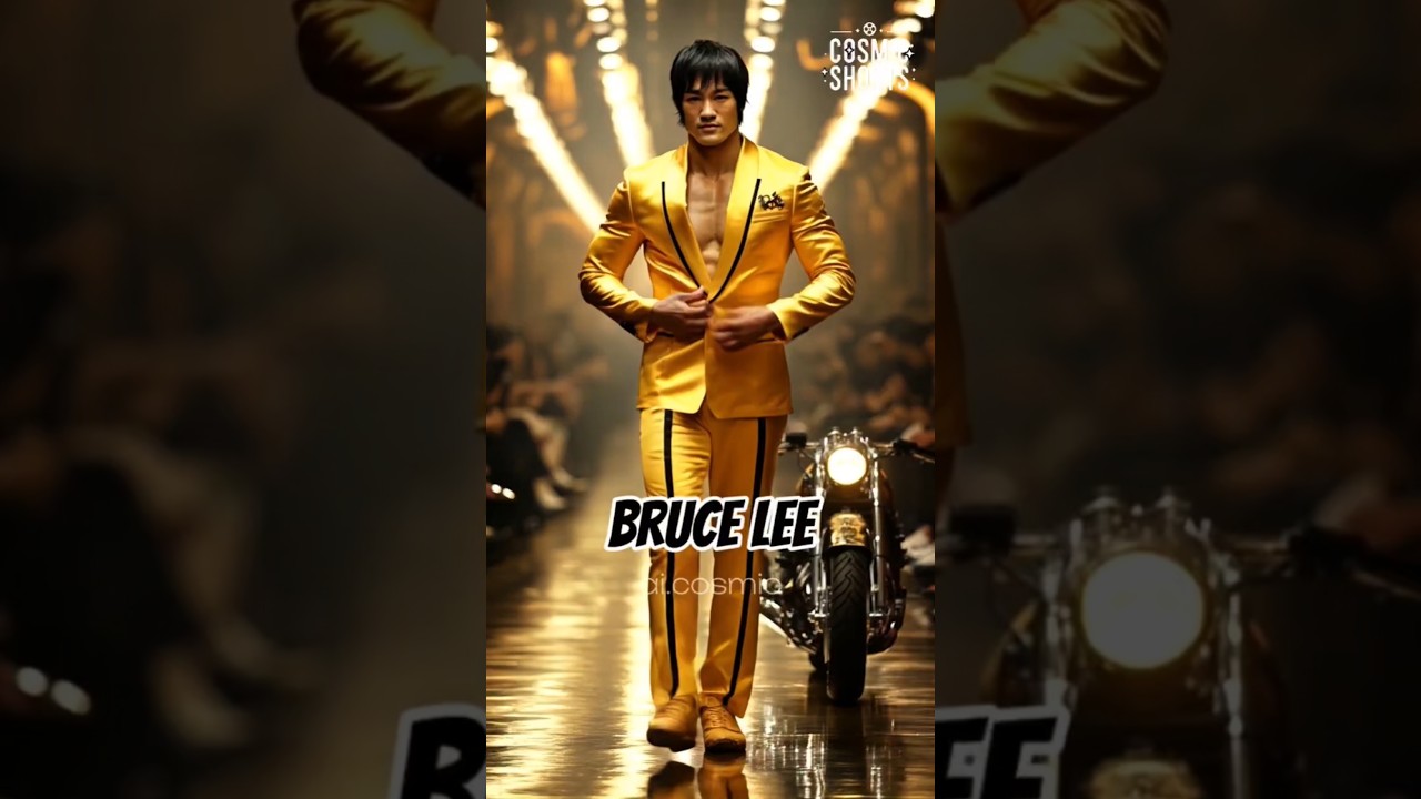 Hollywood Stars Rule the AI Runway! 🔥 #hollywood #bradpitt #brucelee #alpacino #tonymontana