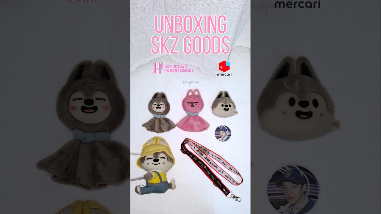 SKZ goods unboxing 🌸 stray kids dominate merch ☁️ skzoo plushies
