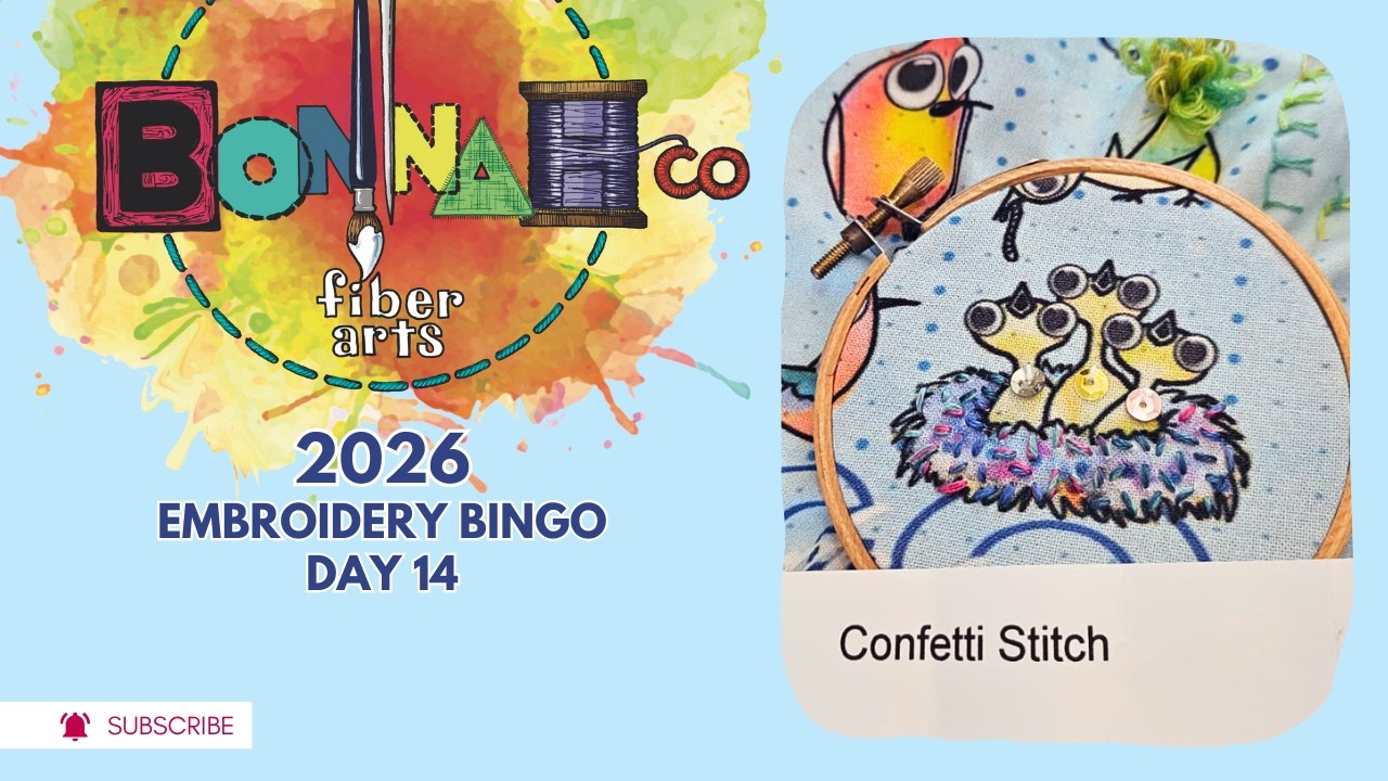 Embroidery Bingo 2026 Day 14: Confetti Stitch