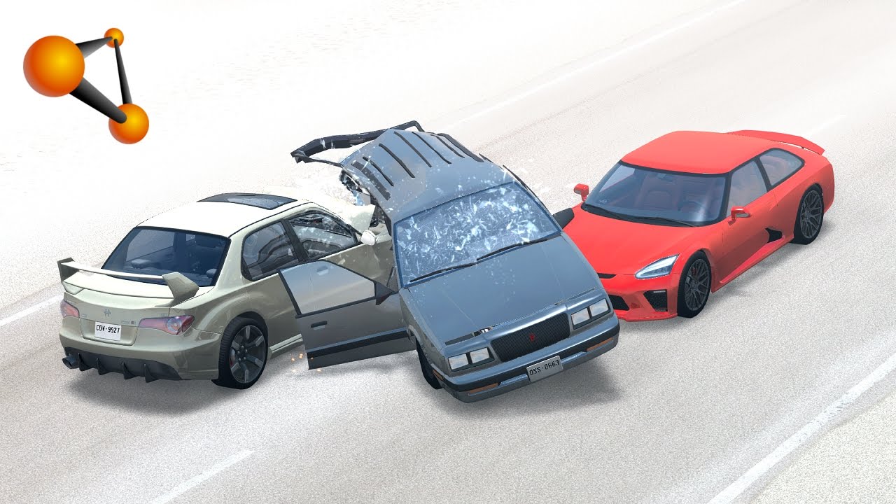 BeamNG.Drive - Extreme Side Impact Crashes #1