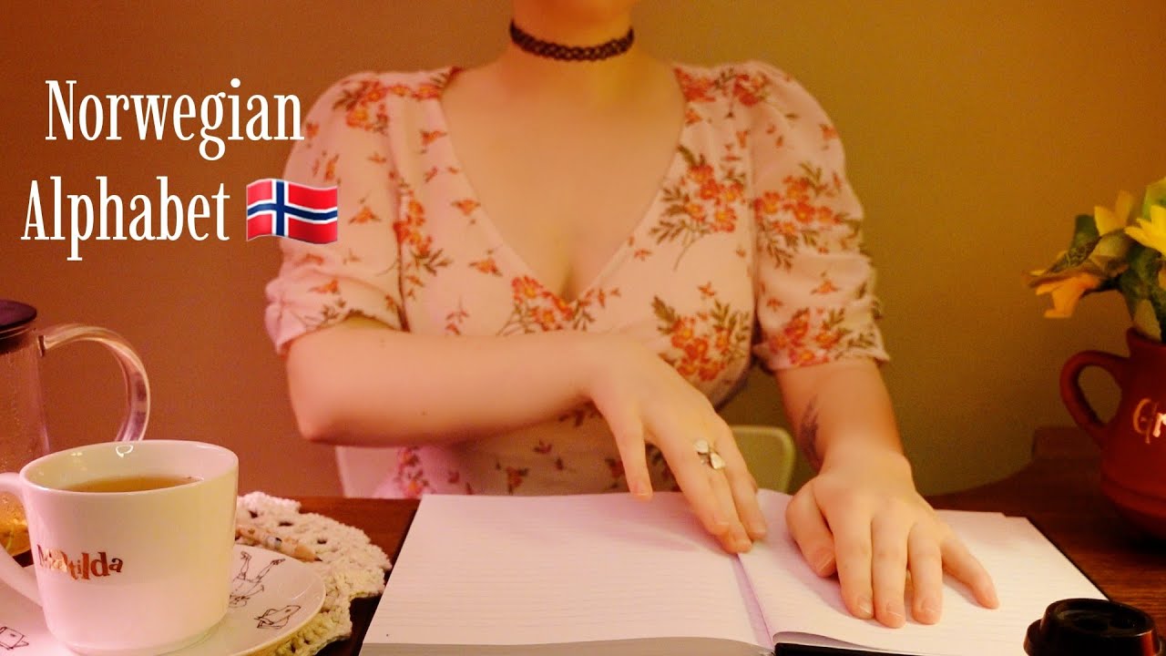 🇳🇴 Norwegian Alphabet Soft Spoken // Lofi ASMR (Tea Making, Stationary Sounds, Writing) 📖 ☕️