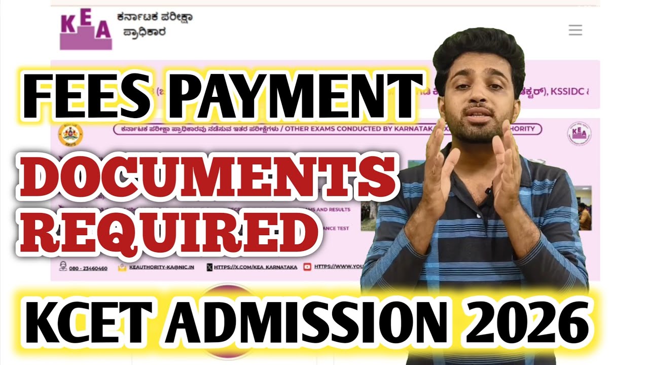 How To Pay College Fees? | KCET Admission Process 2026 | Documents Required For KCET Admission