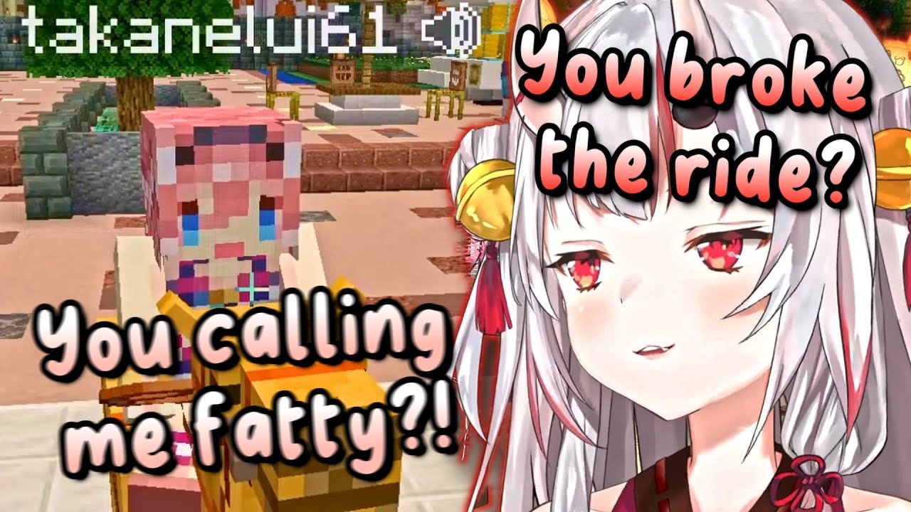 Ayame trolling at Minecraft HoloSummer Park 2【Nakiri Ayame Hololive JP】