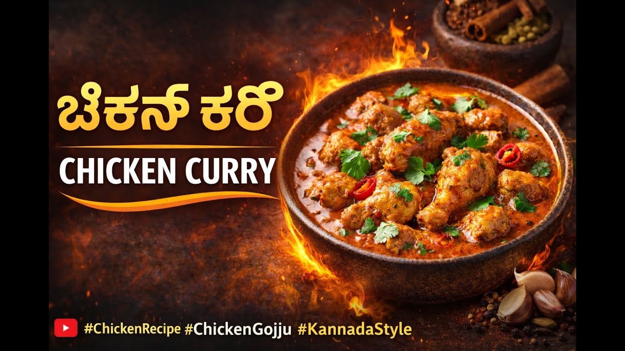 ಚಿಕನ್ ಕರಿ | Chicken Curry Recipe | Kundapura Chicken Gojju