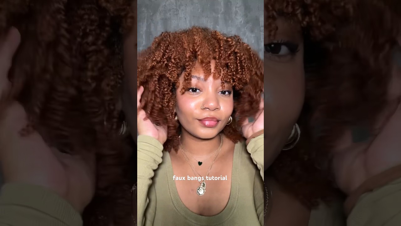 How to do faux bangs #naturalhairtutorial #hairstyles #howtostylenaturalhair #curlyhair #naturalhair