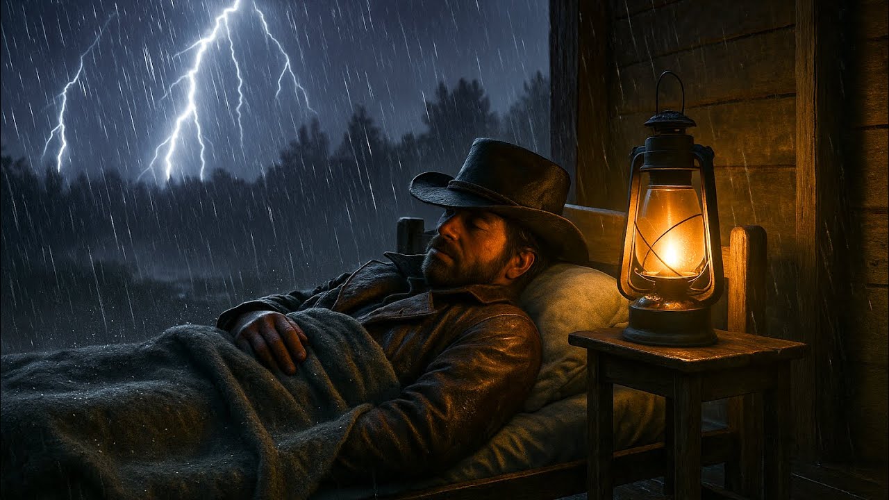 Arthur Sheltering Alone on the Porch During the Night Storm|RDR2 ASMR