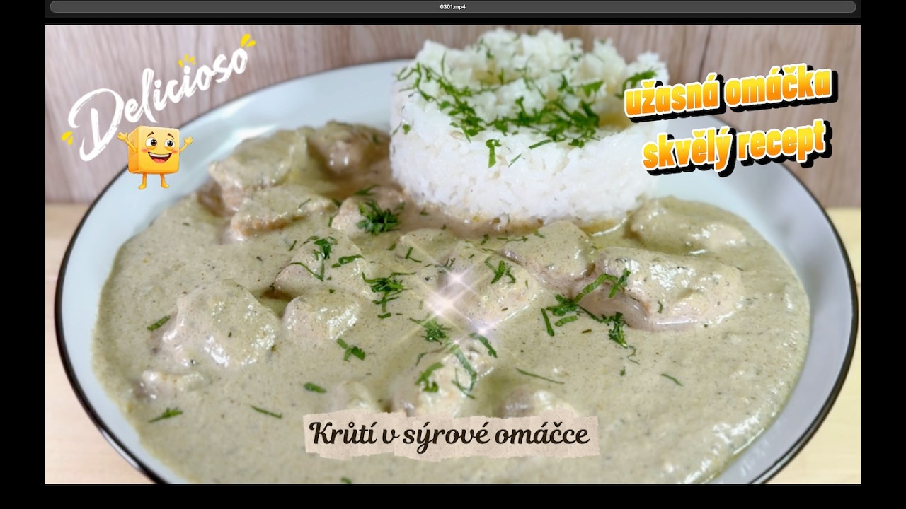 Díl 70.   Krůtí v sýrové omáčce - Turkey in cheese sauce  English subtitles,  English recipe