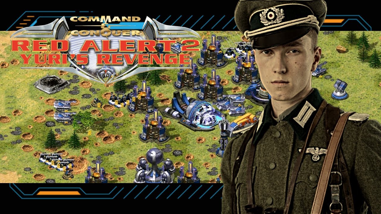 Red Alert 2: Bow-Tie Canyon w/ Germany | 1 vs 7 Brutal AI | Superweapons [On]