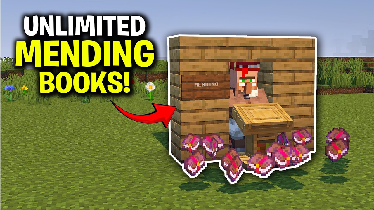 Easiest Way to get MENDING & ALL ENCHANTMENT BOOKS in Minecraft Bedrock 26.2+