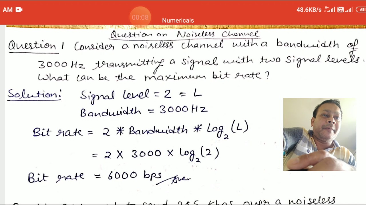 Nyquist Bit Rate Calculation