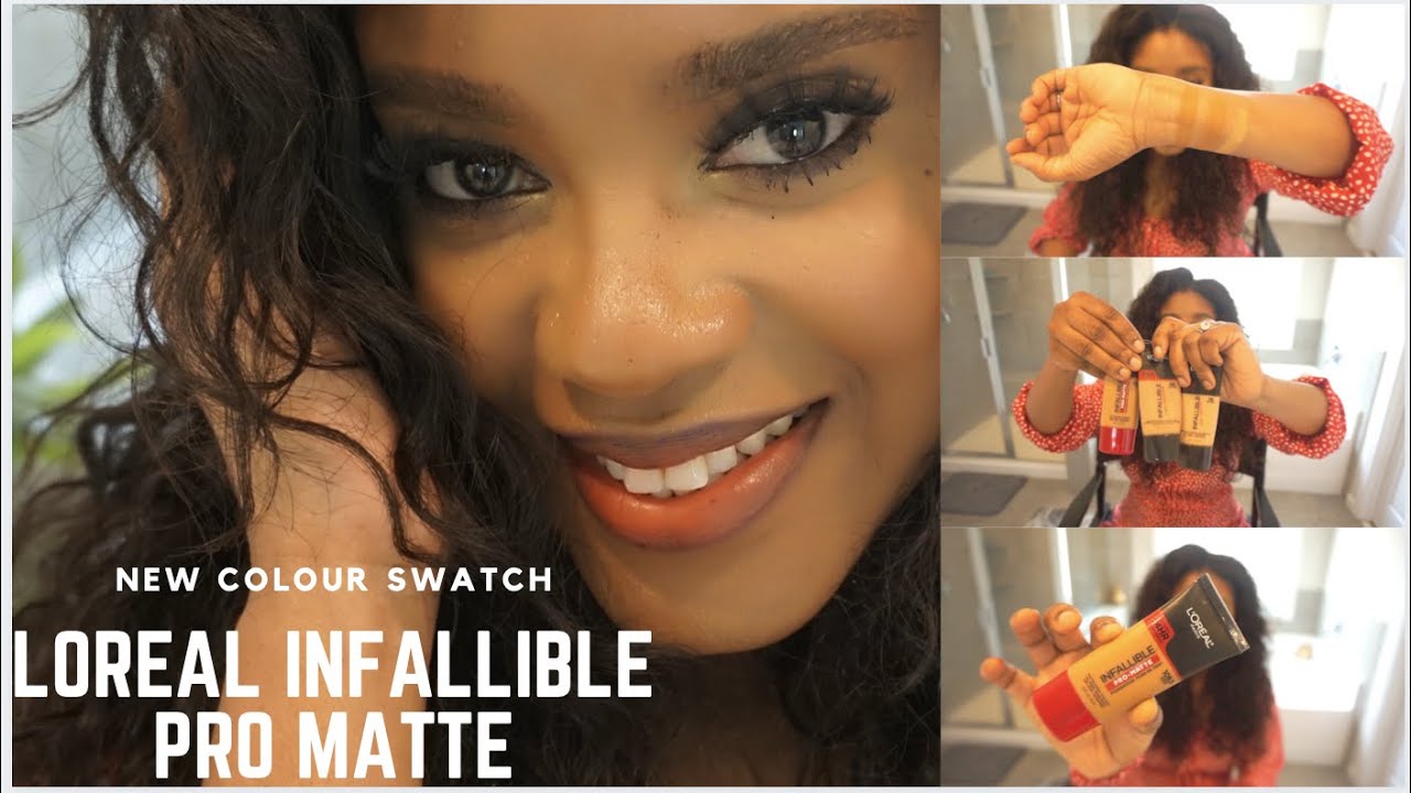 Loreal Infallible pro matte foundation Hazelnut + other colours swatch. The same formula?  LV Ep9