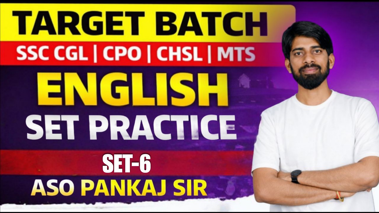 🔴 SET-6 || ENGLISH SOLUTION (13 February) || ASO- Pankaj sir