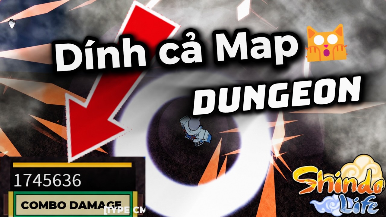 🙀Lỗi Damage to&agrave;n map trong chế độ Dungeon | Shindo Life [250]