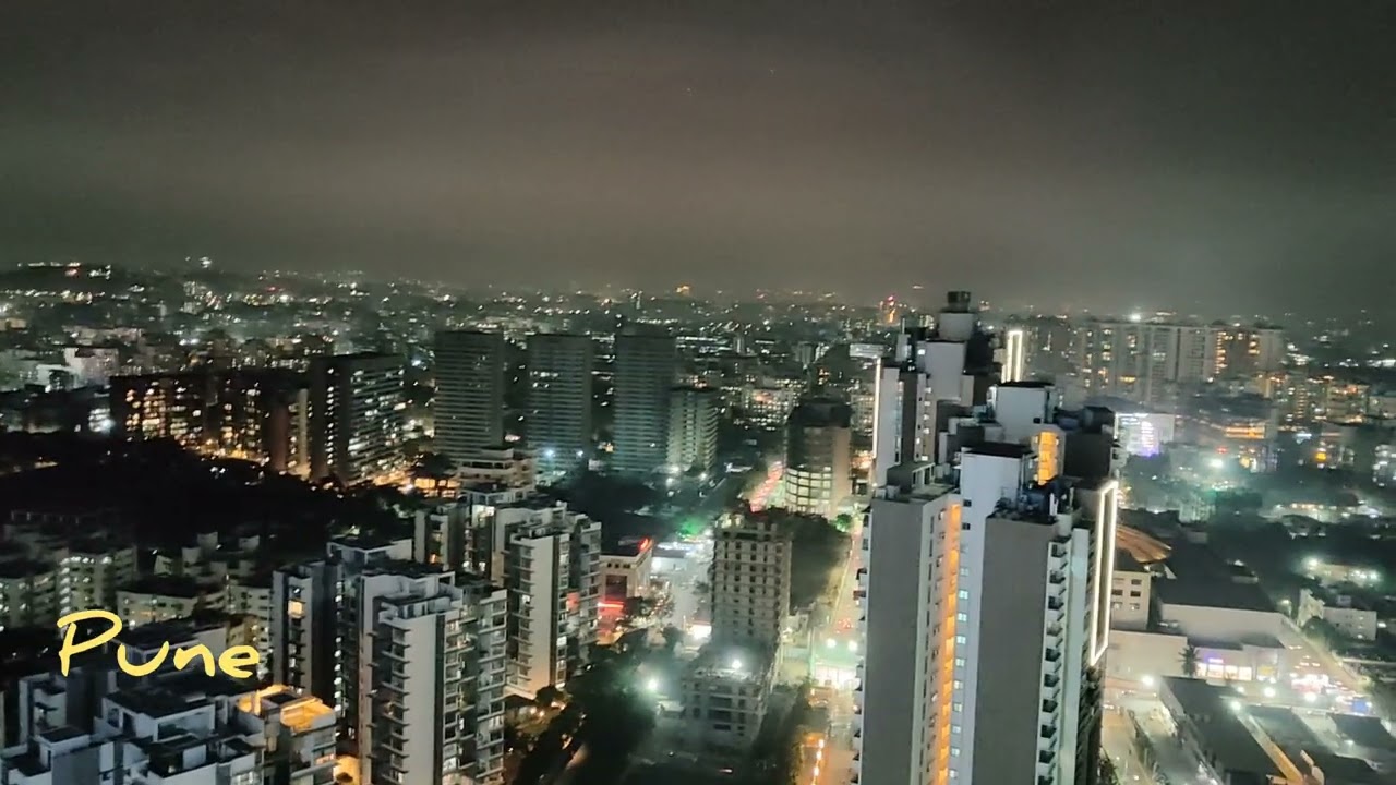 Night view of pune city