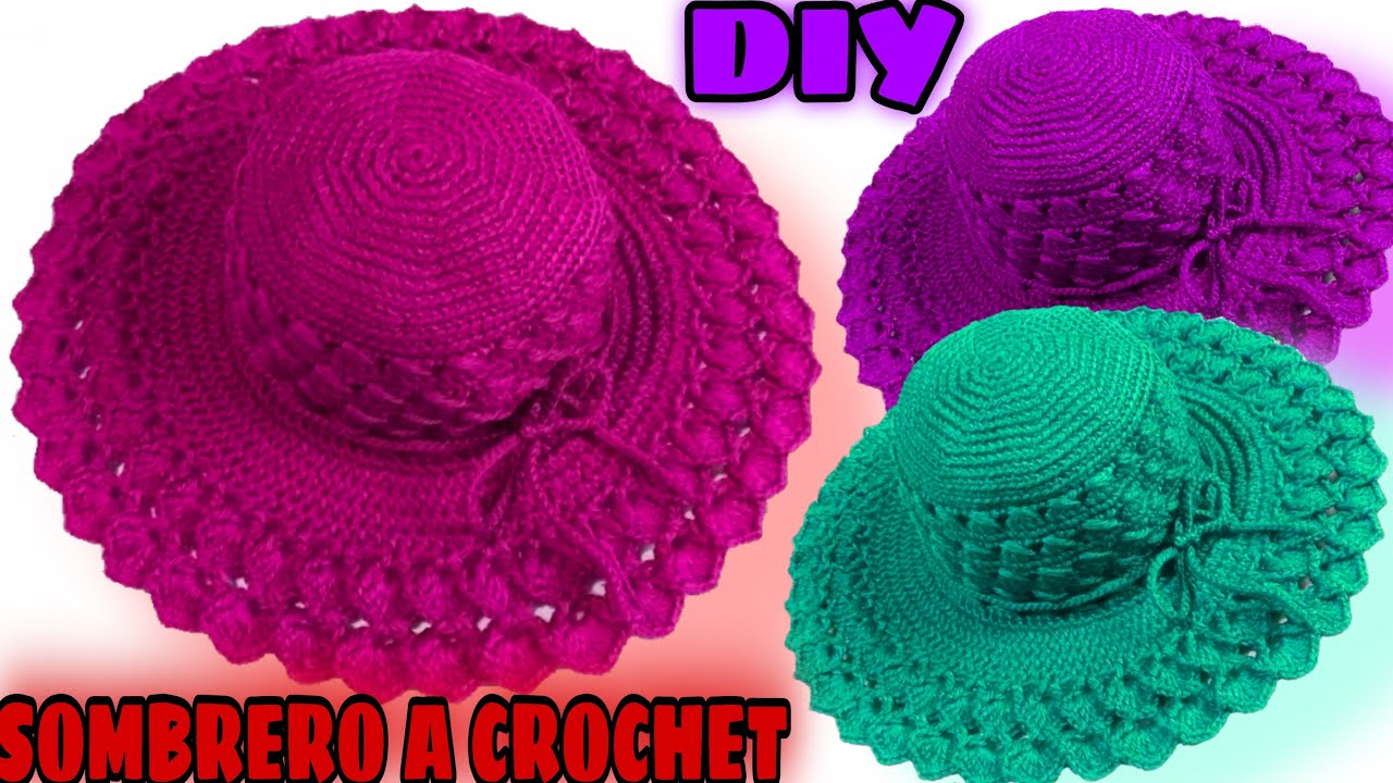 Sombrero muy fácil de tejer a crochet paso a paso *TODAS LAS TALLAS*