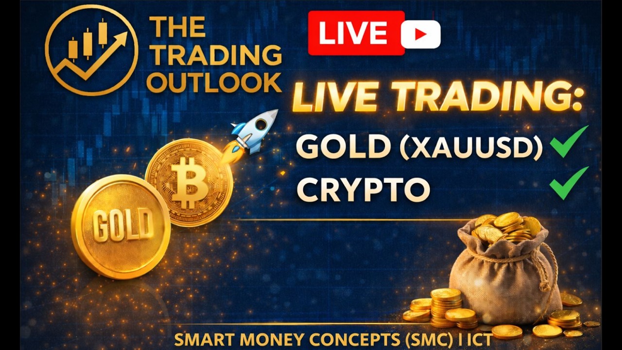 🔴 LIVE Trading & Analysis Gold (XAUUSD) & Crypto  || 6 Feb 26 || NY Session || The Trading Outlook