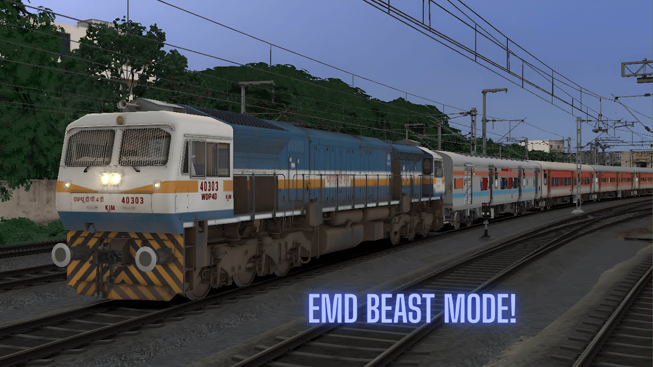 Powerful EMD Loco Pulling Express! Secunderabad to Charlapalli | Crazy Acceleration!