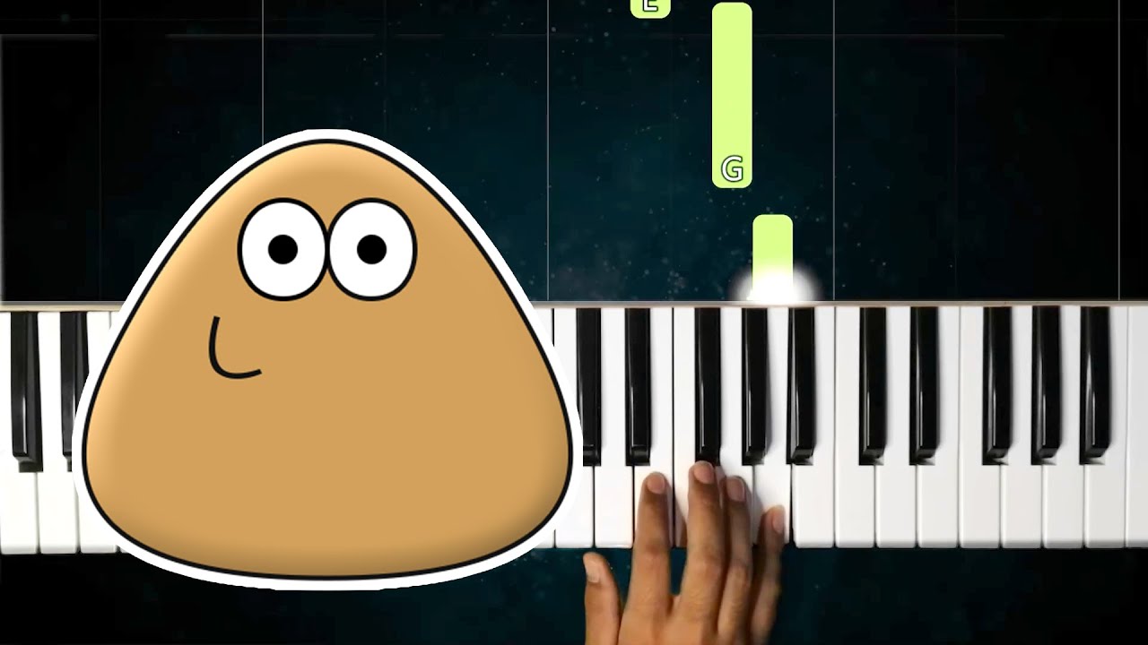 Pou Easy And Slow Piano Tutorial Theme Song