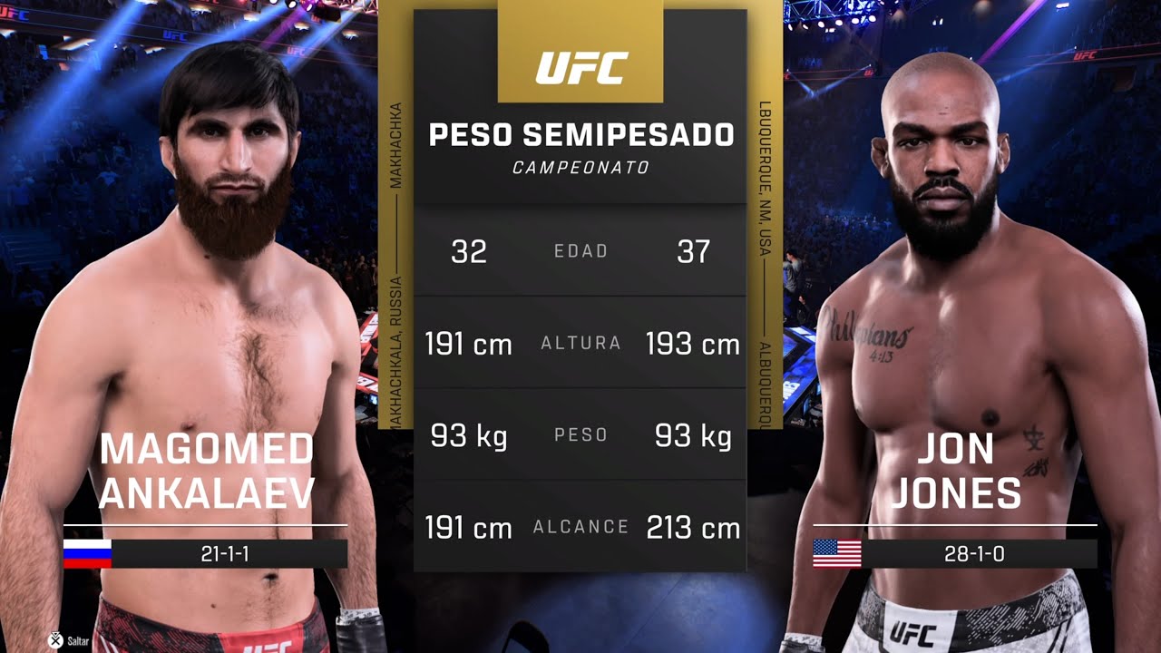 Magomed Ankalaev vs Jon “Bones” Jones — Choque de Titanes | Simulación UFC 5 (PS5)