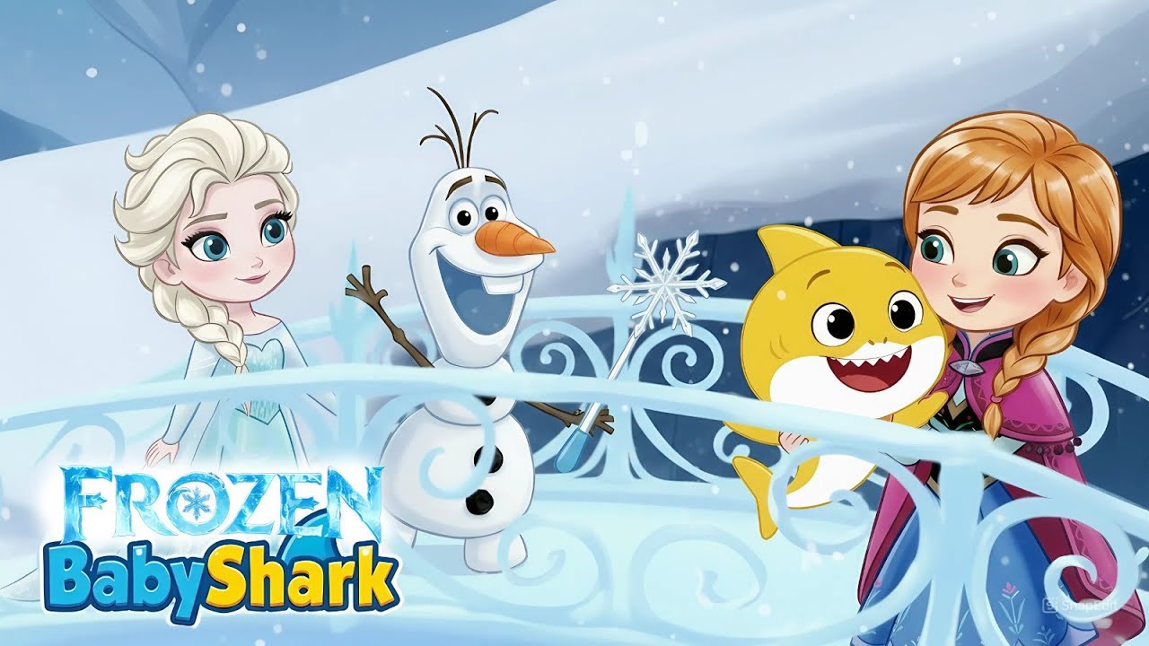 Frozen | Magic in the Snow Baby Shark, Elsa, Anna & Olaf | Frozen Kids Song
