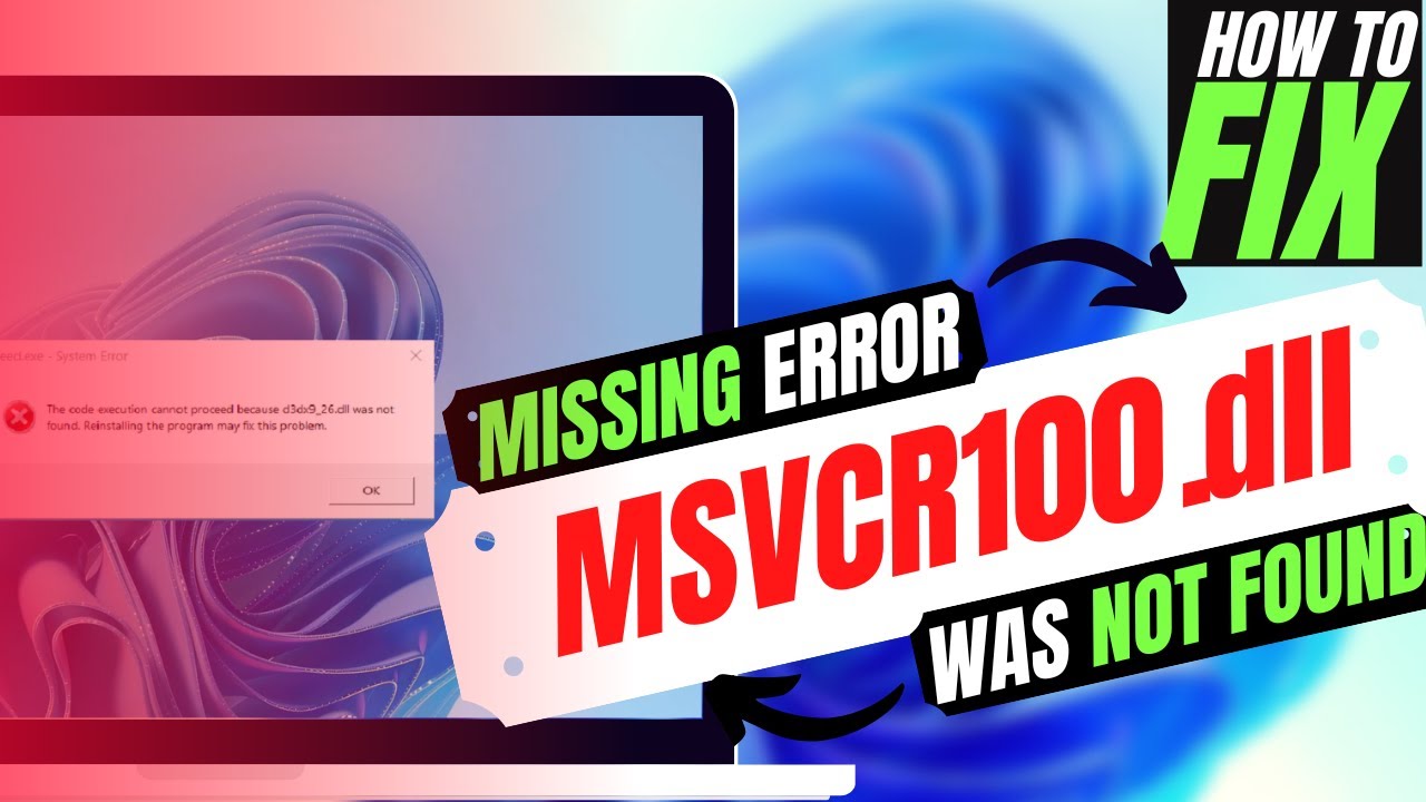 [2023] How To Fix MSVCR100.dll Missing Error ✅Not found error💻 Windows 10/11/7 💻 32/64bit