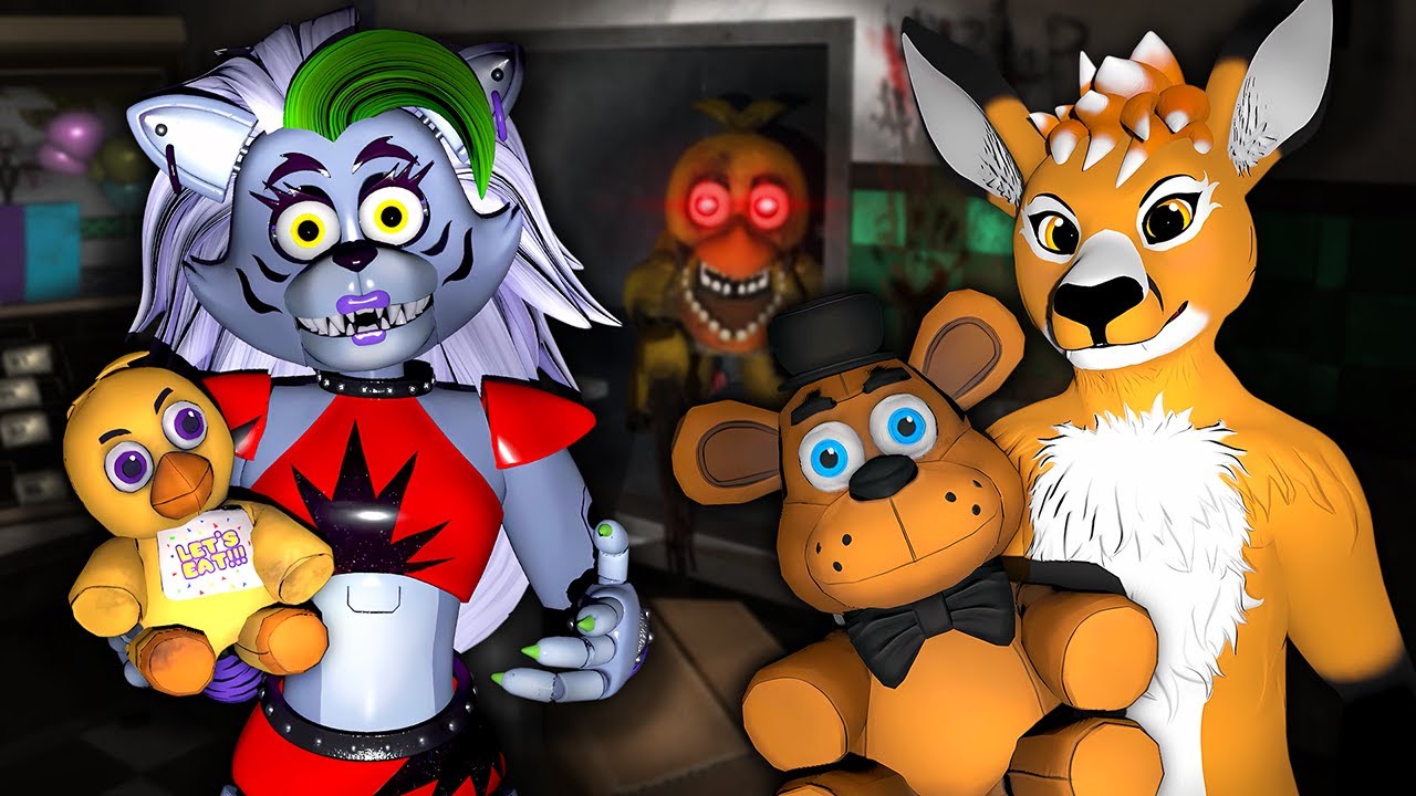 MUSZĘ PRZETRWAĆ CAŁĄ NOC Z ROXY W PIZZERII FNAF 2 | VRCHAT