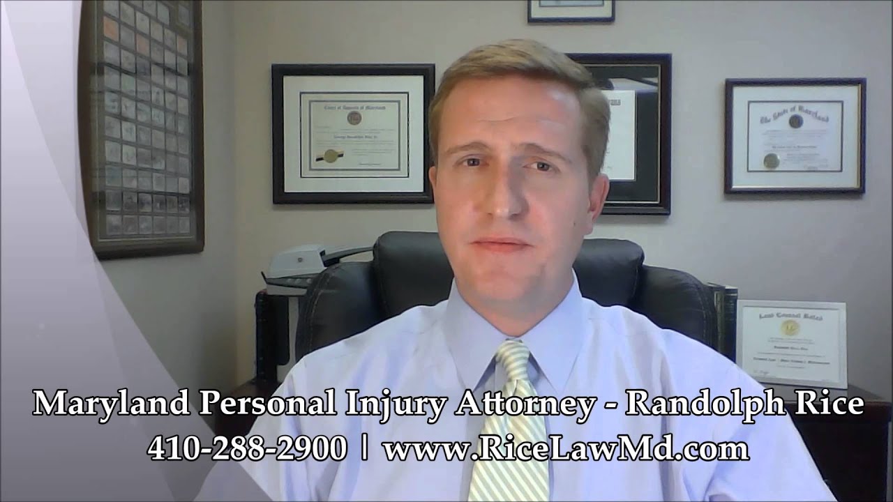 Maryland Personal Injury Attorney | Randolph Rice | Call 410-288-2900