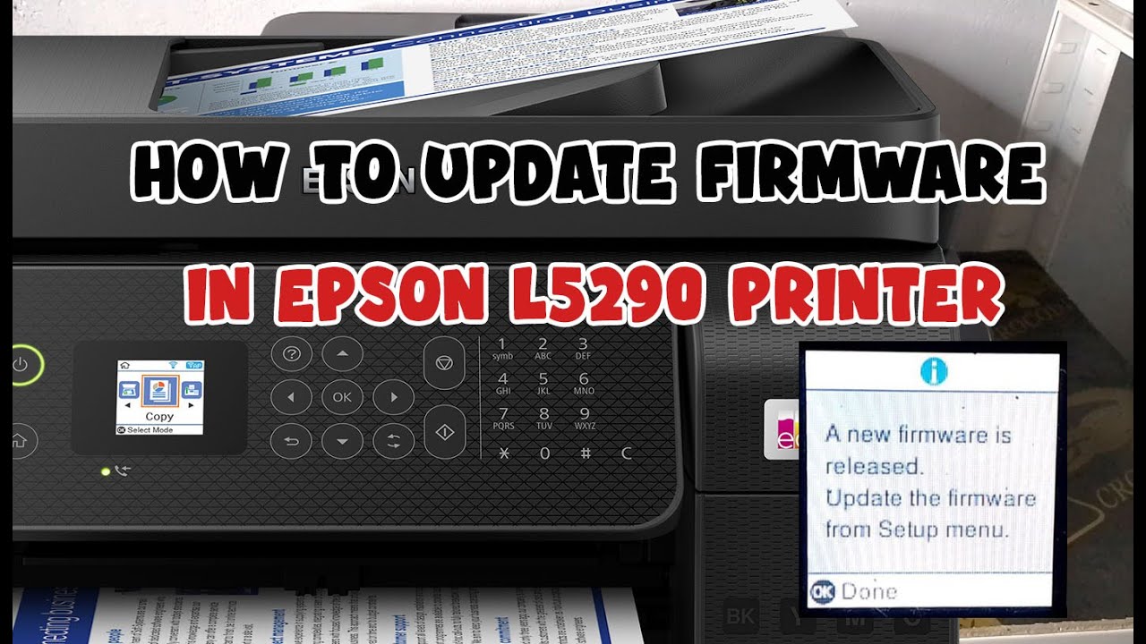 HOW TO UPDATE FIRMWARE IN EPSON L5290 PRINTER