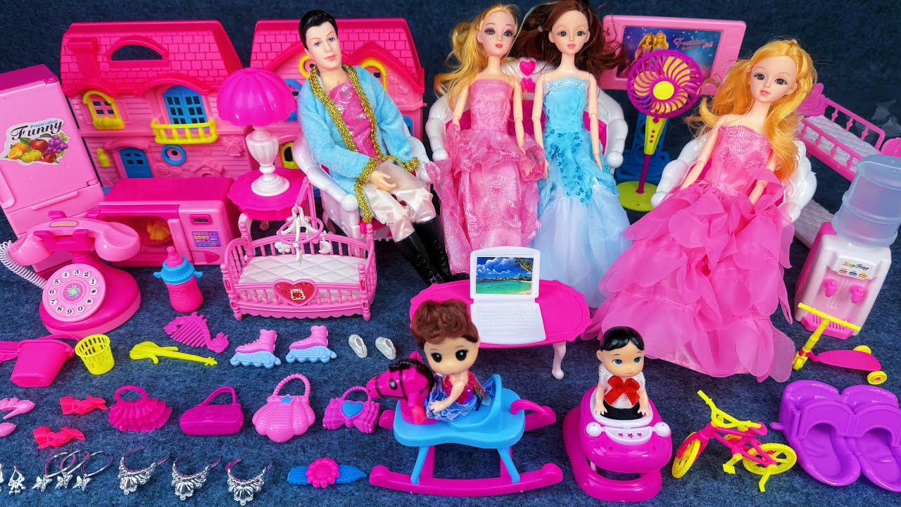 11 Minutes Satisfying with Unboxing Barbie Princess Family Toys Collection ASMR | Review Toys
