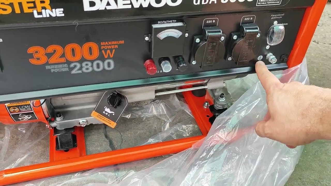 Розпаковка генератора Daewoo GDA 3500 (2.8/3.2 кВт) придбаного у магазині 