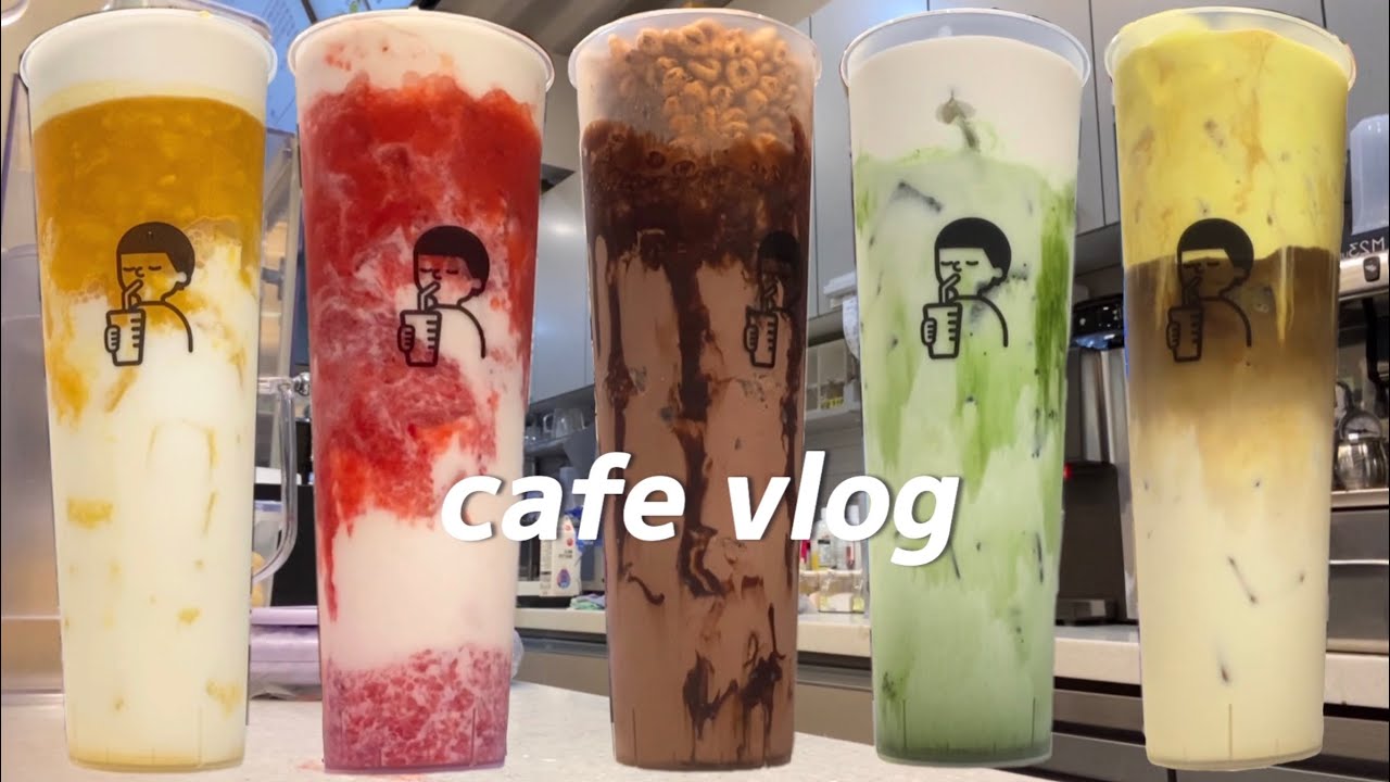 sub) 초코🤎 딸기❤️ 망고💛 총집합❕  | 디저트39 | 카페 알바 브이로그