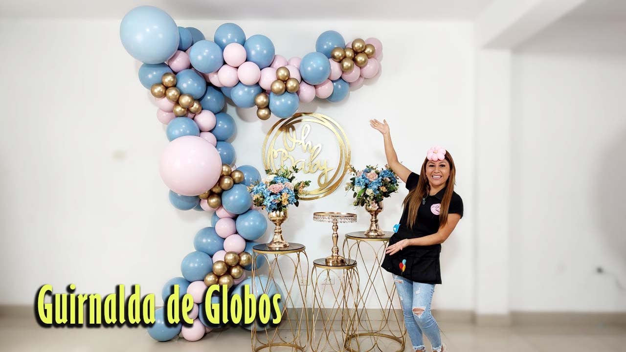 Como hacer una Guirnalda de Globos sin Estructura - Arco de globos Organico