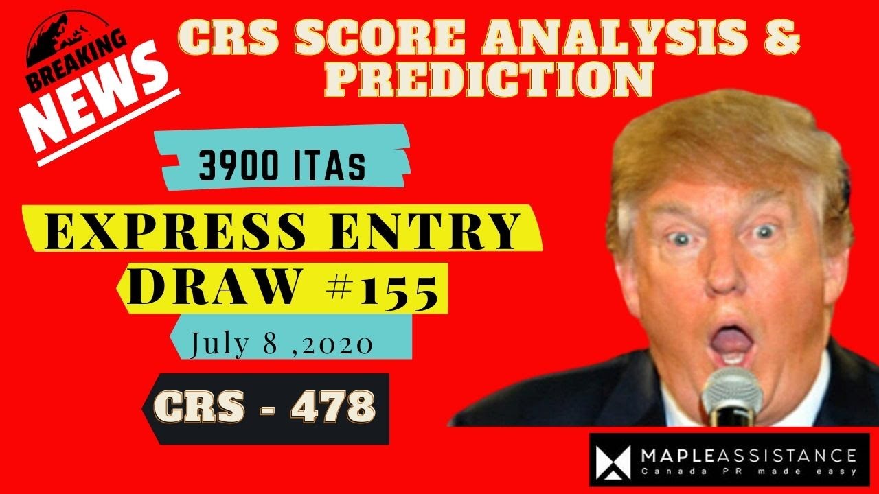🔥 Express Entry draw#155 | [CRS score prediction & Analysis]