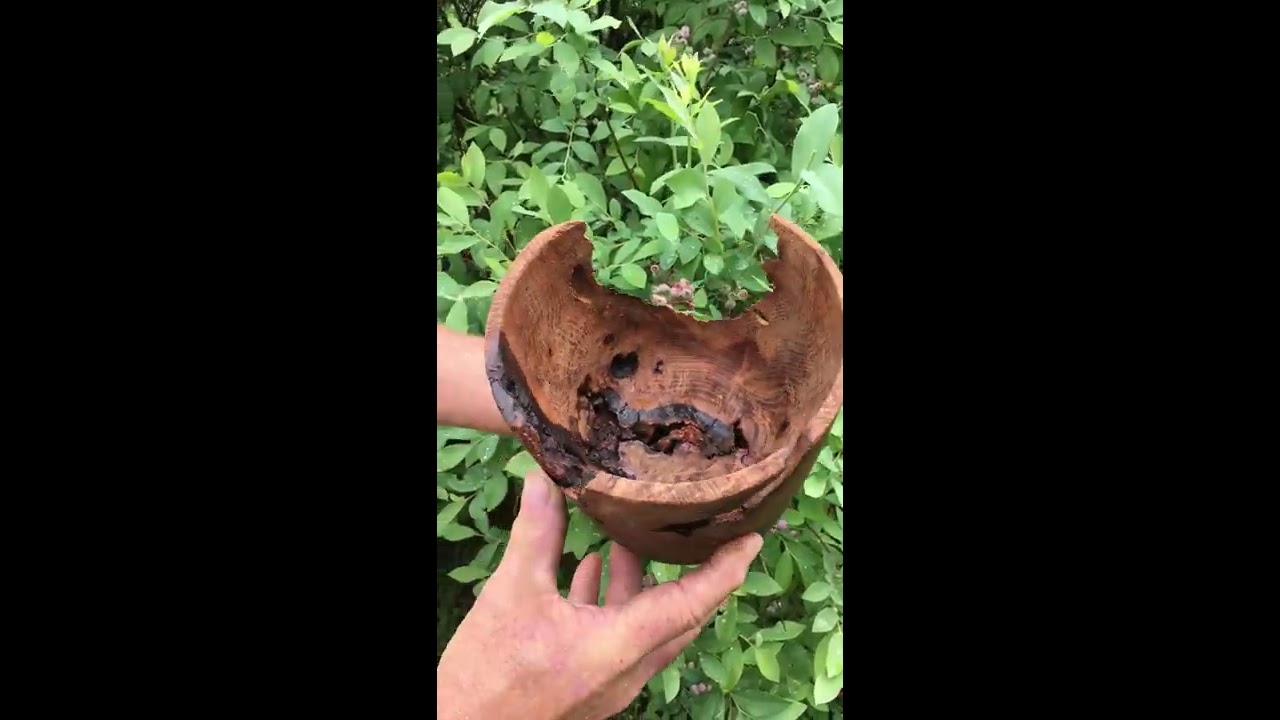 Handturned Custom woodturned Oak Burl Vase Very Unique Rare Vase
