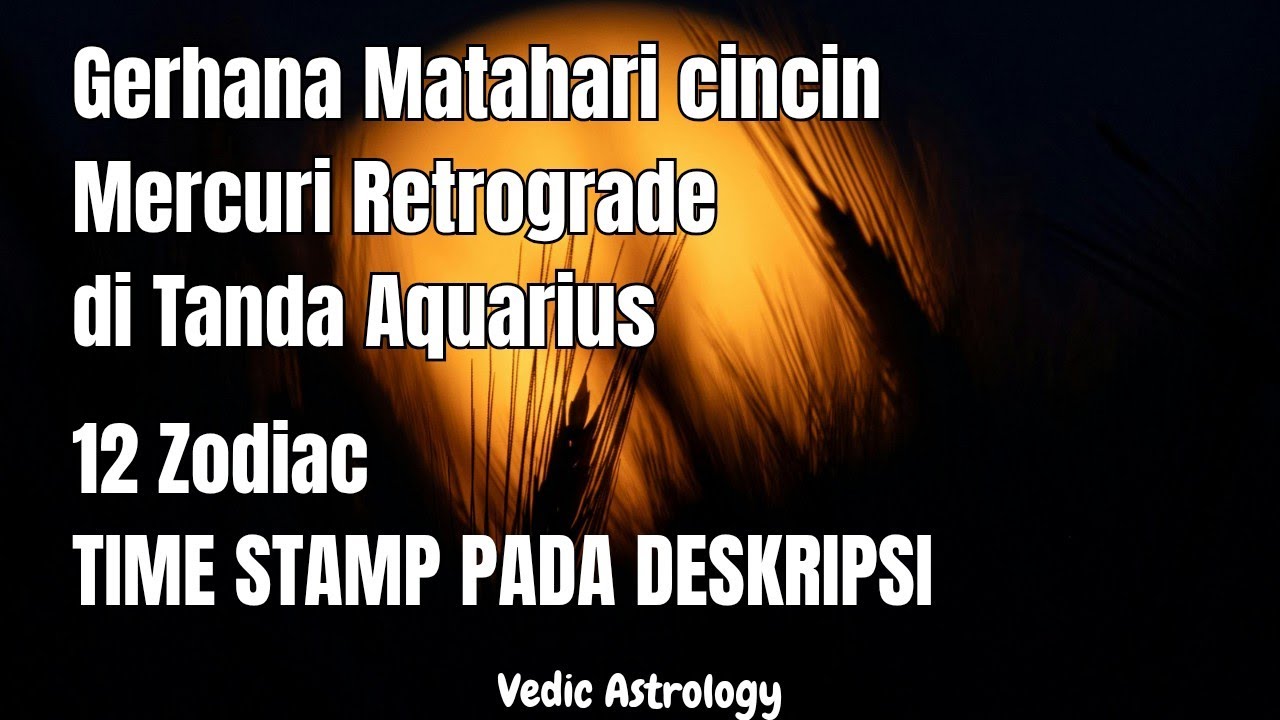 12 Zodiac, Resolusi Hidup di Momen Gerhana matahari cincin Aquarius