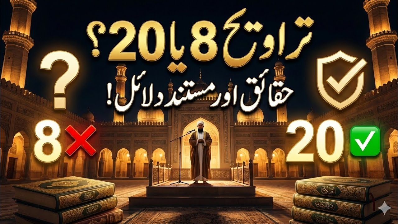 تراویح 20 رکعت یا 8 کون صحیح کون غلط ؟؟؟
