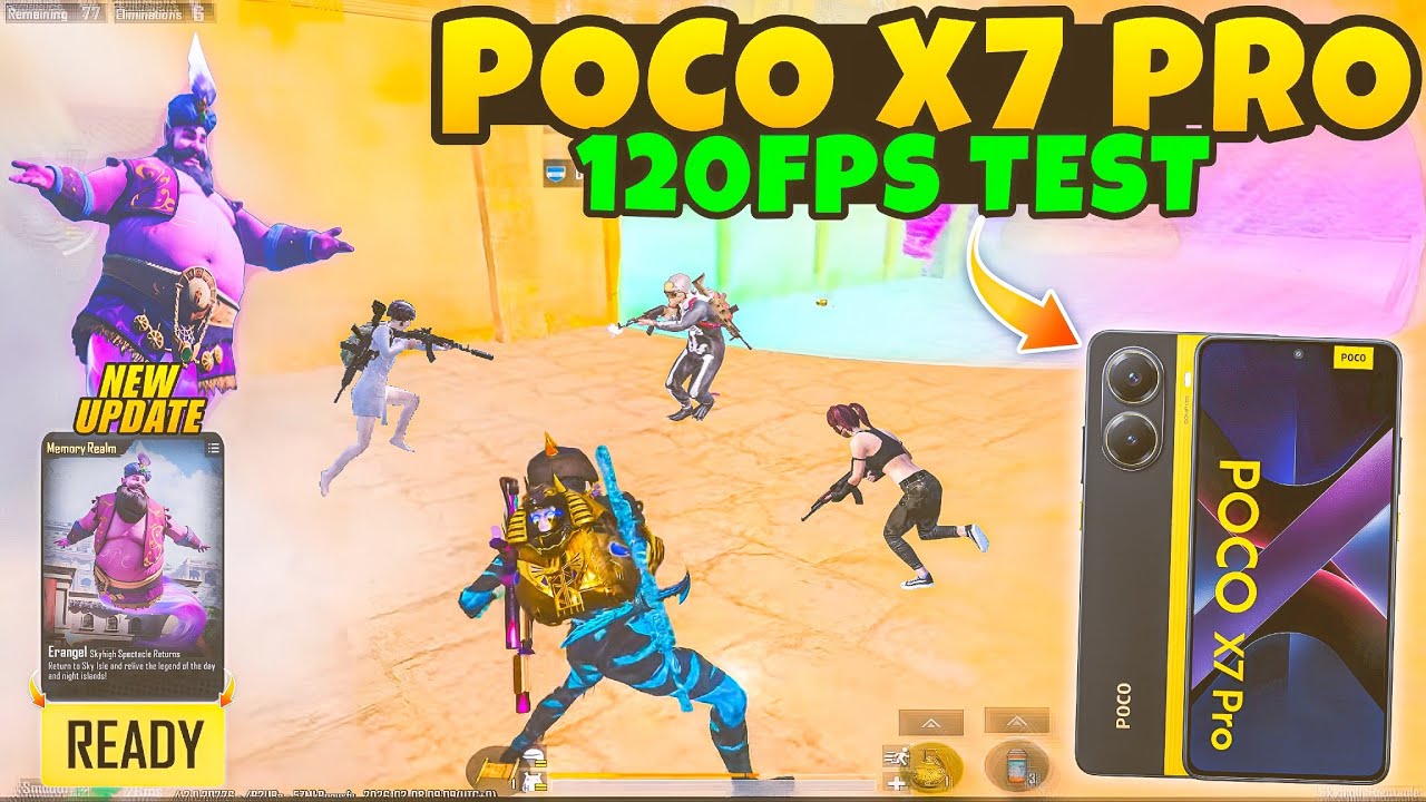 🔥Poco X7 Pro 5G BGMI ( New Aladdin Mode 4.2 ) Gameplay Test with Fps Meter