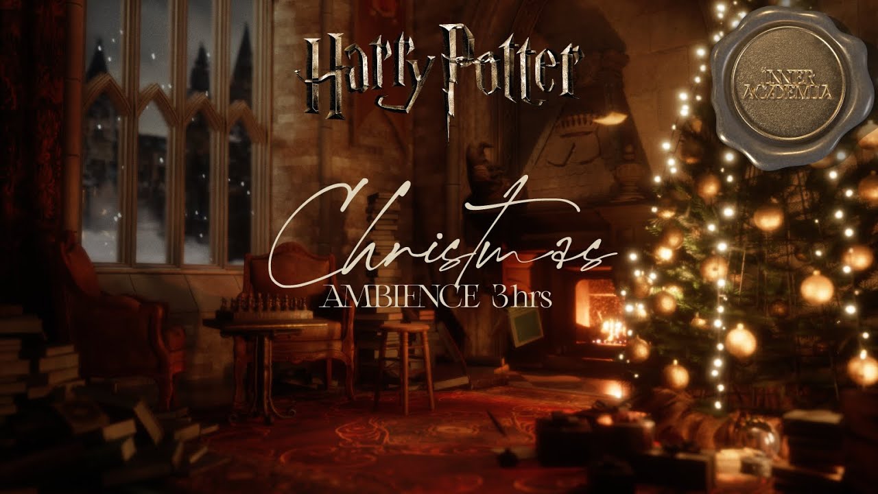 Harry Potter Christmas Ambience 3hrs ✧˖&deg;Hogwarts ASMR Ambience + Music