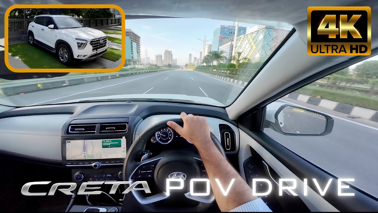 Hyundai Creta SX 2023 | 4K Morning POV Drive in Hyderabad | Cable Bridge & Financial District ASMR