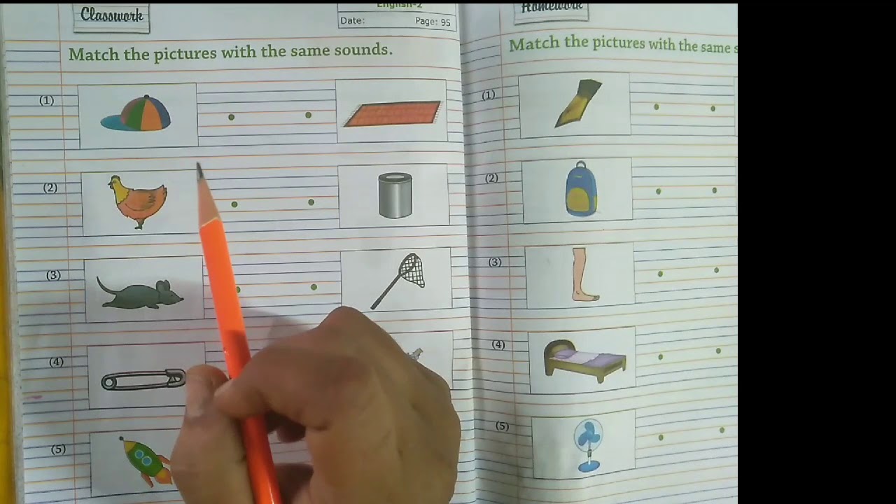 Match the pictures with the same sounds
