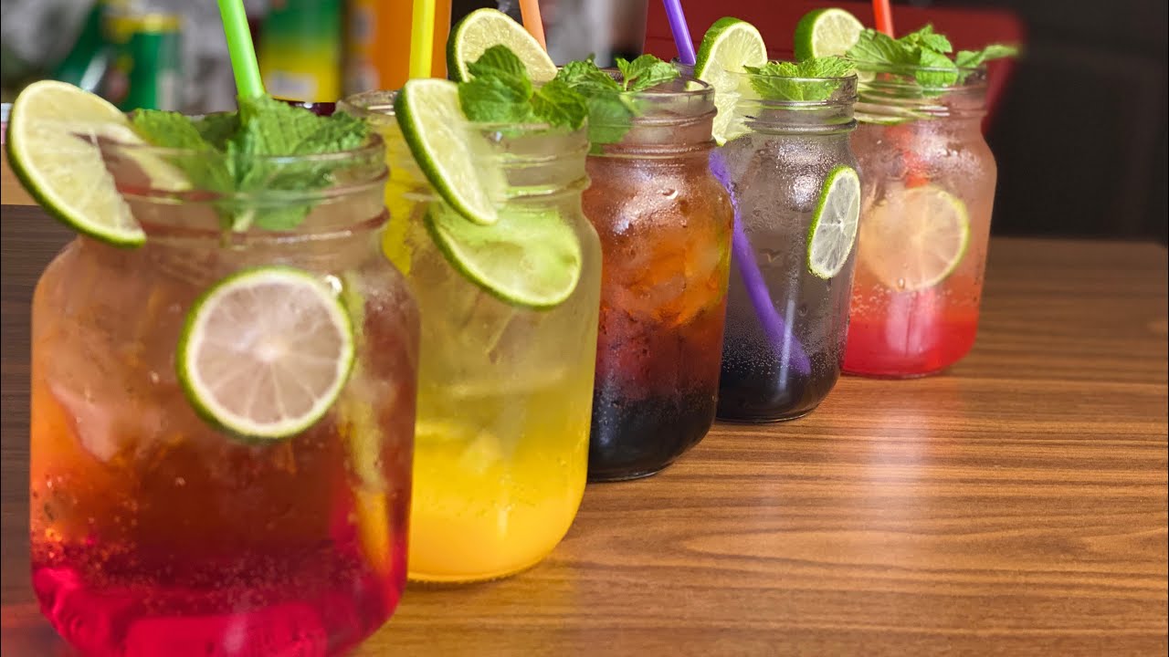 مشروب للصيف منعش موهيتو ب 5 نكهات خطيره Summer refreshing drink Mojito with 5 dangerous flavors