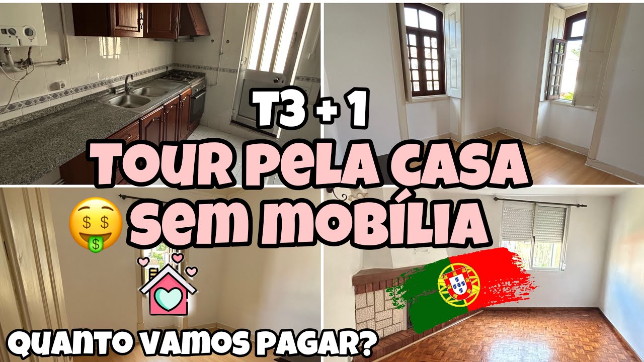 TOUR PELA NOSSA NOVA CASA EM PORTUGAL (+ valor do aluguel)