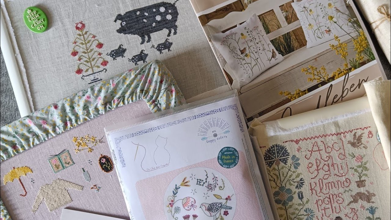 Flosstube8 / podcast mes avancées, quelques achats.. #pointdecroix #broderie #crossstitch #flosstube