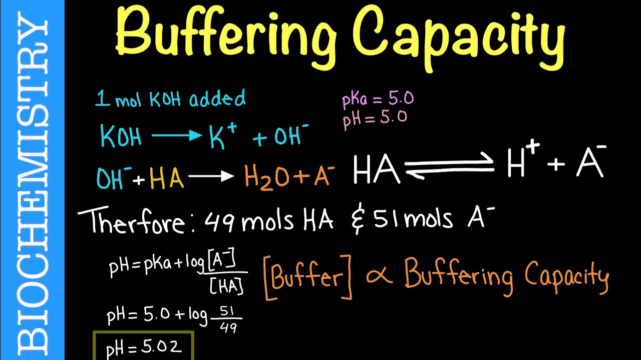 Buffering Capacity Simplified Mathematically | Biochemistry