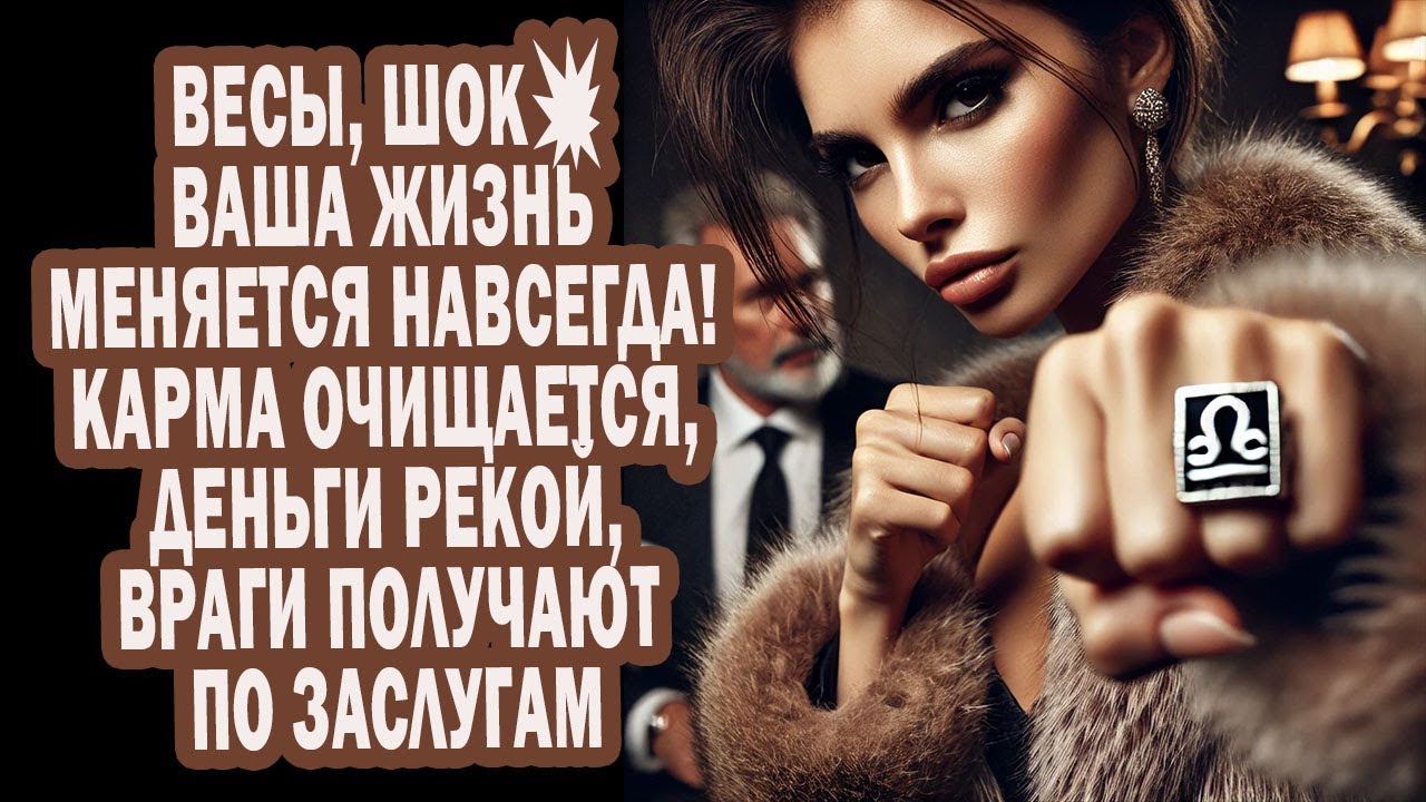 ВЕСЫ такого ШОКА не ждали💥ЖИЗНЬ МЕНЯЕТСЯ! КАРМА ОЧИЩАЕТСЯ, ДЕНЬГИ РЕКОЙ, ВРАГИ ПОЛУЧАЮТ ПО ЗАСЛУГАМ