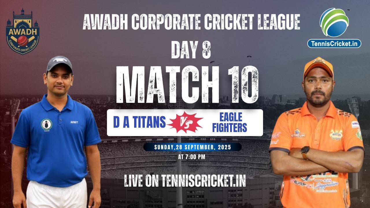Da Titans V/S Eagle Fighters | Awadh Corporate Cricket League 2025 | Day 7