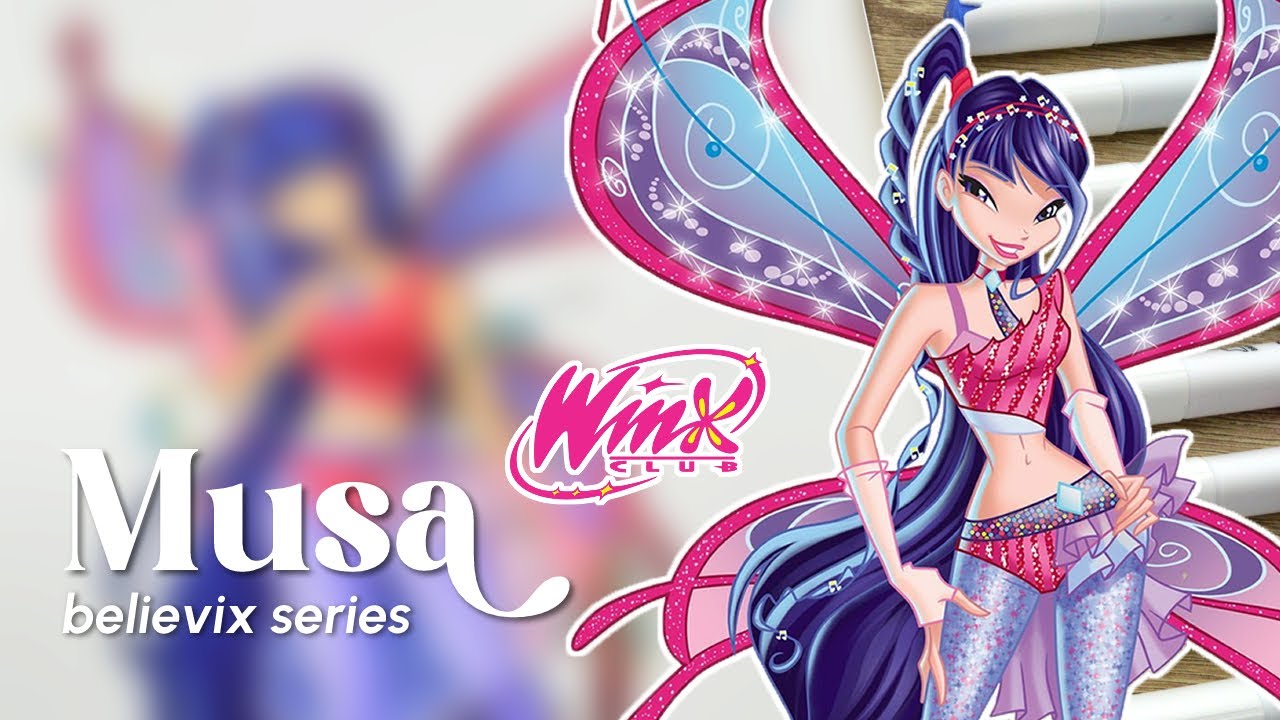 🎵 Drawing MUSA (Believix) from WINX CLUB in My Style with Alcohol Markers